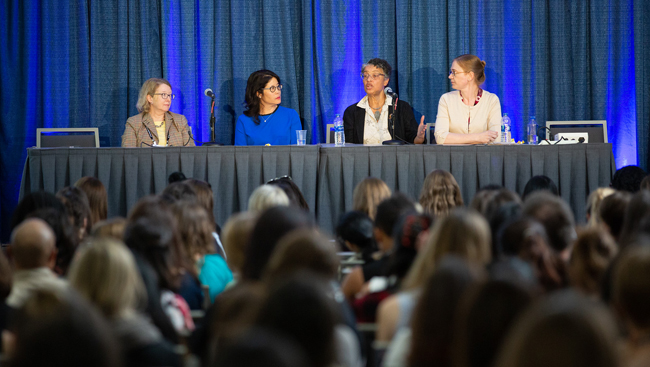 From left to right: Margaret McCarthy, Wendy Suzuki, Jennifer Swann, Miri VanHoven