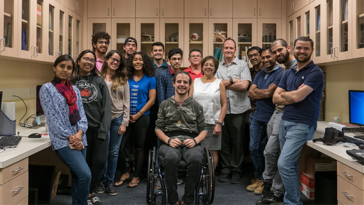 Several Adaptive Neural Systems (ANS) Laboratory members (not all are pictured). Courtesy of the Adaptive Neural Systems Laboratory, Florida International University.