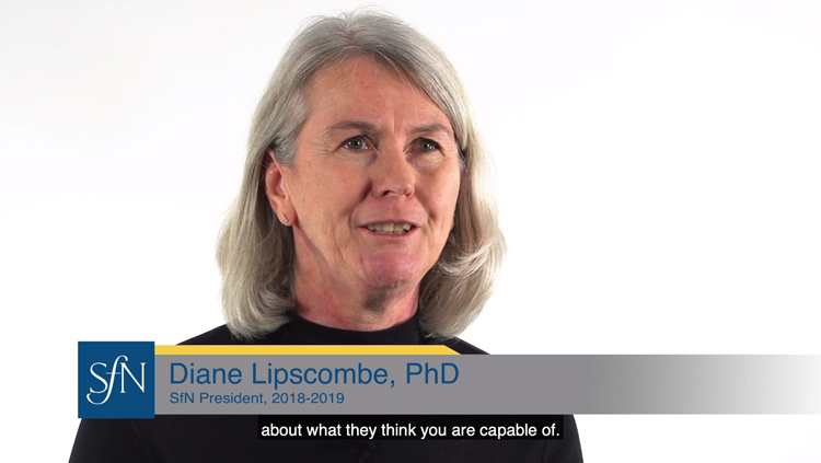 Diane Lipscombe sits in front of a white backdrop and shares advice for the next generation of women.