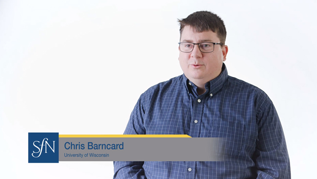 Image of Chris Barncard speaking to an interviewer (of camera).