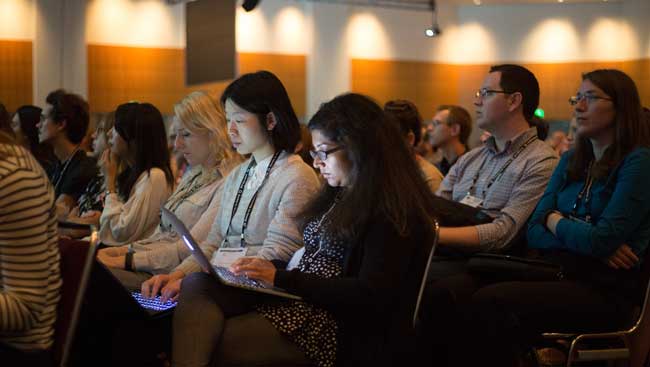 Neuroscientists attend a conference. 