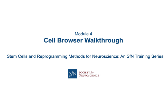 Title card for presentation, Cell Browser Walkthrough