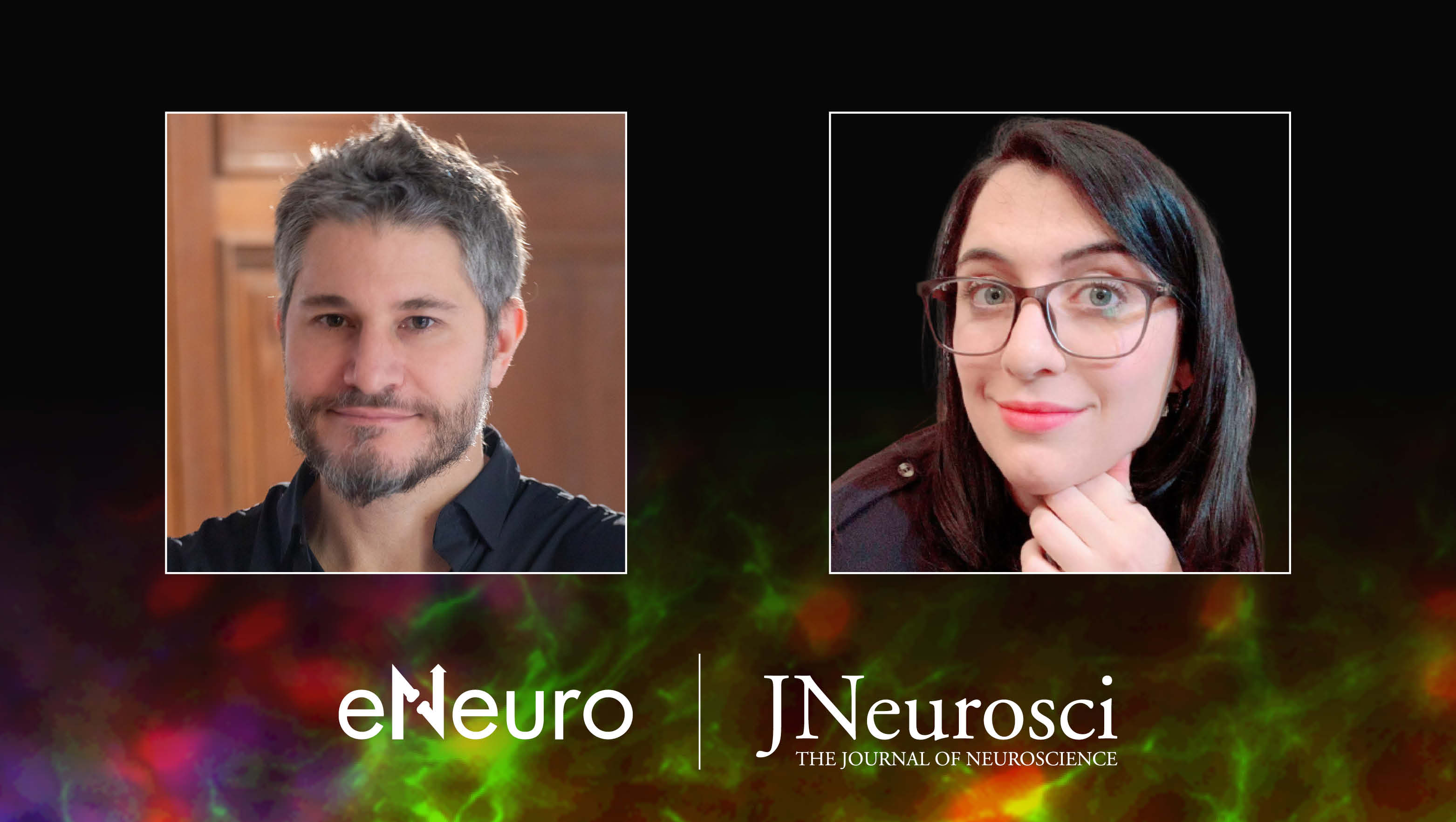 Images of speakers Agustín Ibáñez, PhD and Paula Celeste Salamone, Phd